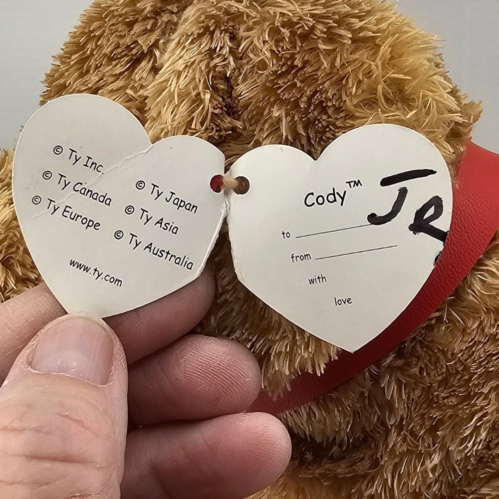 Ty Vintage 2002 Classic Cody The Dog Plush Brown Fluffy Toy Tags EUC Collectible - Picture 6 of 10